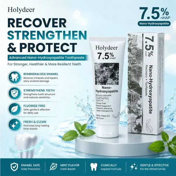 Holydeer 7.5% nHAP Enamel Repair Toothpaste | Recovery Toothpaste -80g