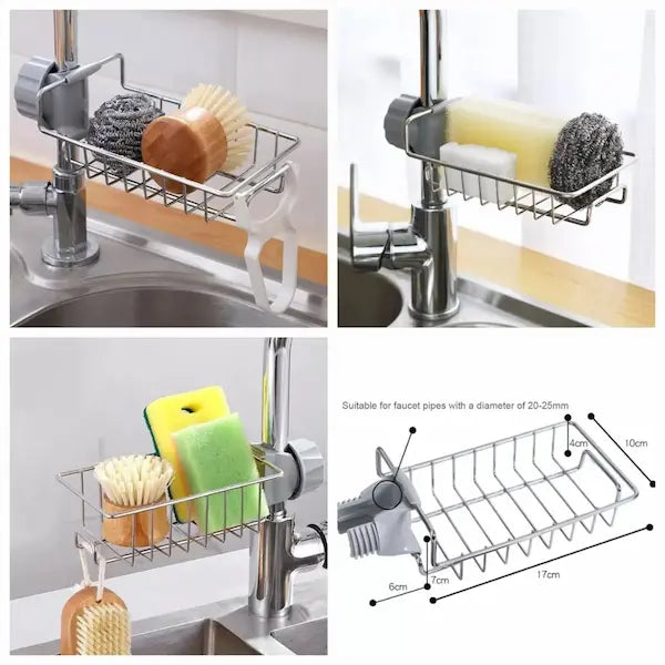 Sponge Holder & Sink Organizer | Kitchen Faucet