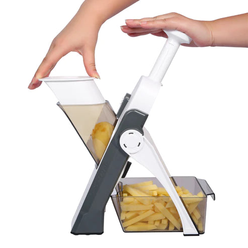 SafeSlice Vertical Mandoline Slicer & Multi-Function Vegetable Cutter - View 3 - Emart.pk