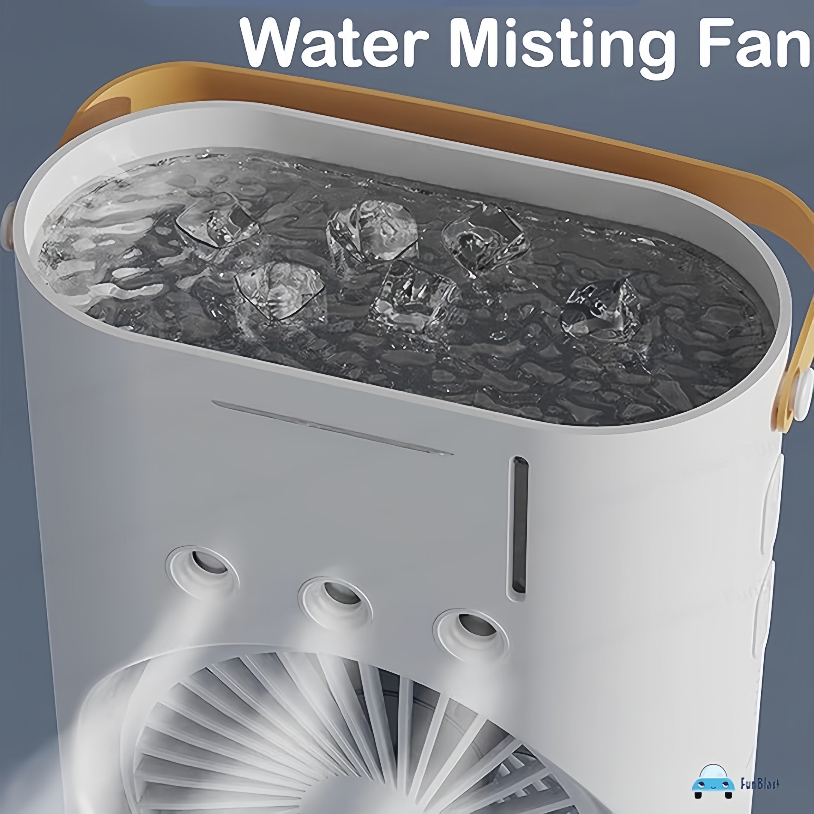 2-in-1 Dual Blade Misting Fan & Air Cooler | Portable Desktop Humidifier